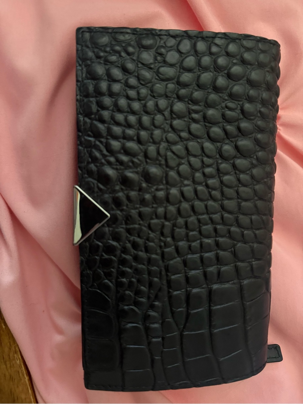 Vince Camuto Black Croc-Embossed Women's Wallet